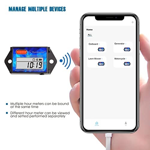 RL-HM027BT Digial Bluetooth Hours Tachometer, Battery Replacement. 1