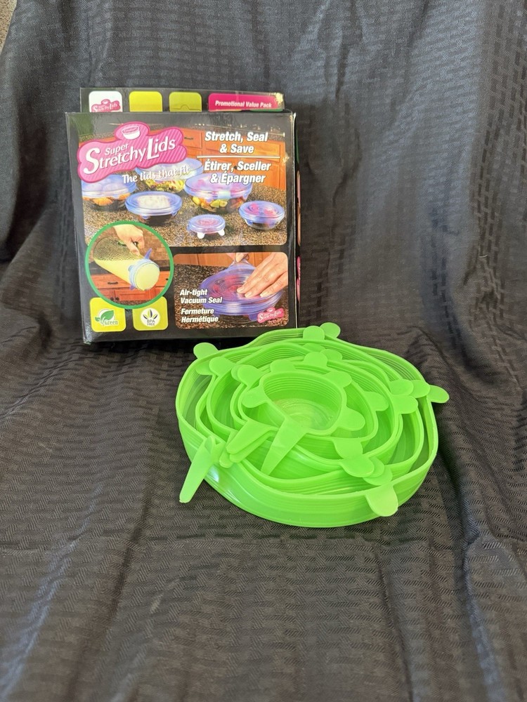 6-Pack Reusable Silicone Stretch Lids – Replace Missing Lids Instantly