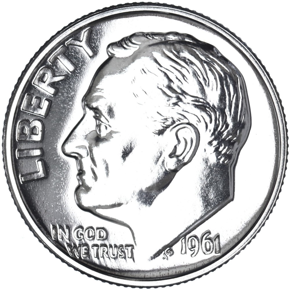 1961 (P) Roosevelt Dime Gem Proof 90% Silver