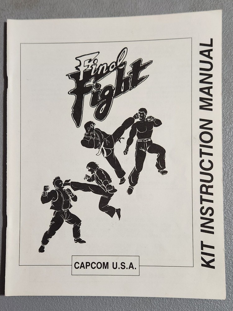 FINAL FIGHT Instruction Manual Video Game Kit 1989 CAPCOM