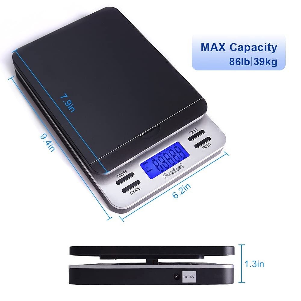 Digital Shipping Scale 86lb Postal Package Scale with LCD Tare & Hold Function