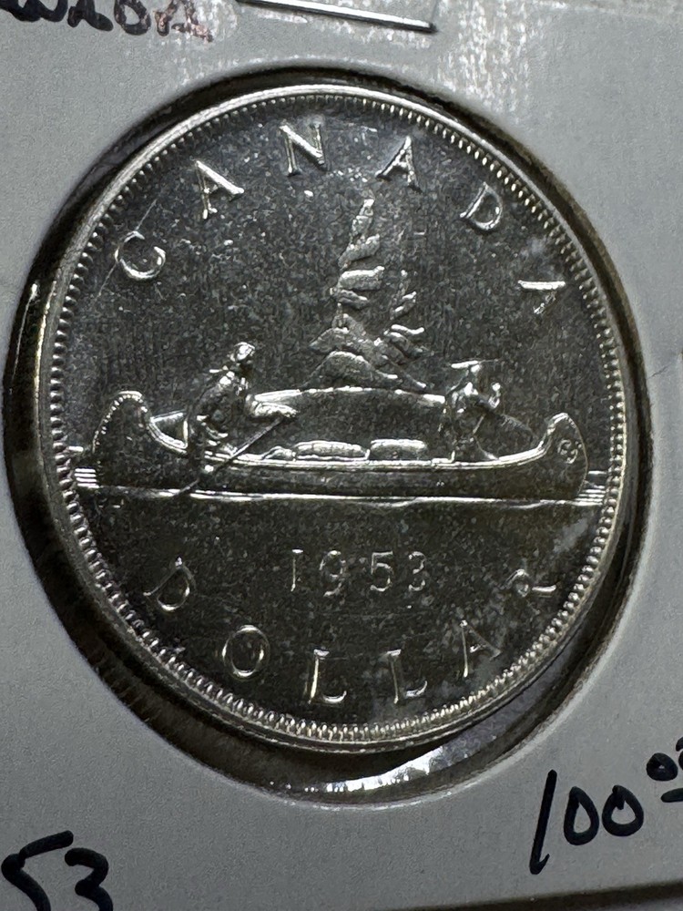 1953 Canada $1 Silver Coin