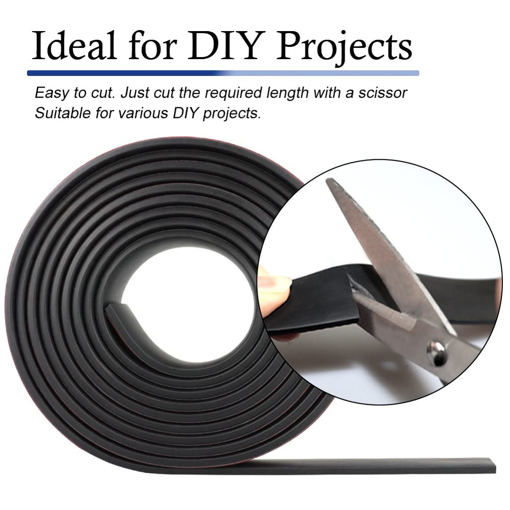 Neoprene Rubber Strips Self Adhesive Solid Rubber Sheets, Rolls & Strips for DIY