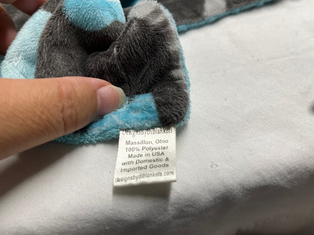 DIBLANKETS- Blue and Gray Lovey, Security blanket