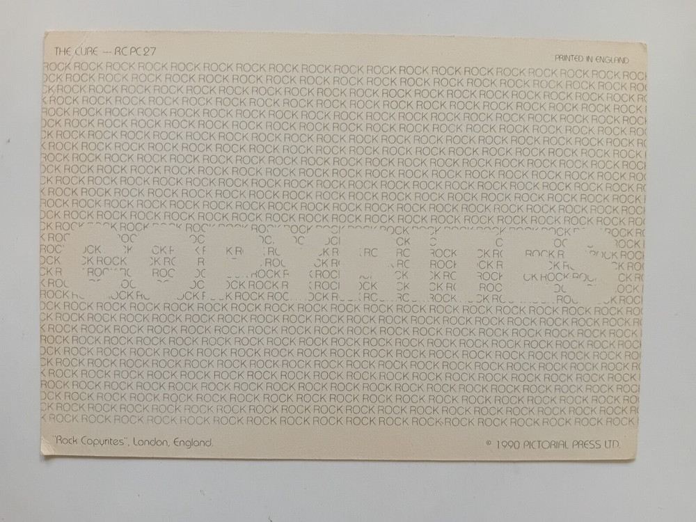 The Cure Vintage 1990 Postcard