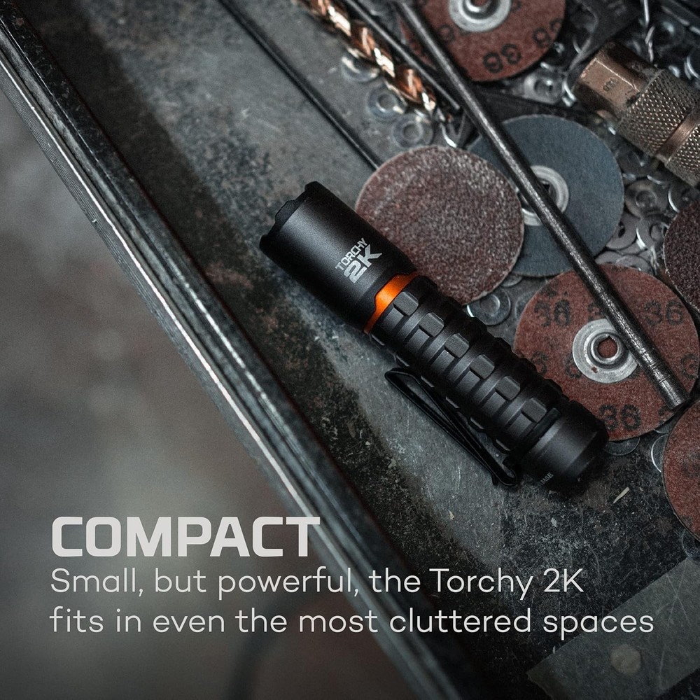 NEBO Torchy 2K Rechargeable Pocket Flashlight | 2000 Lumen