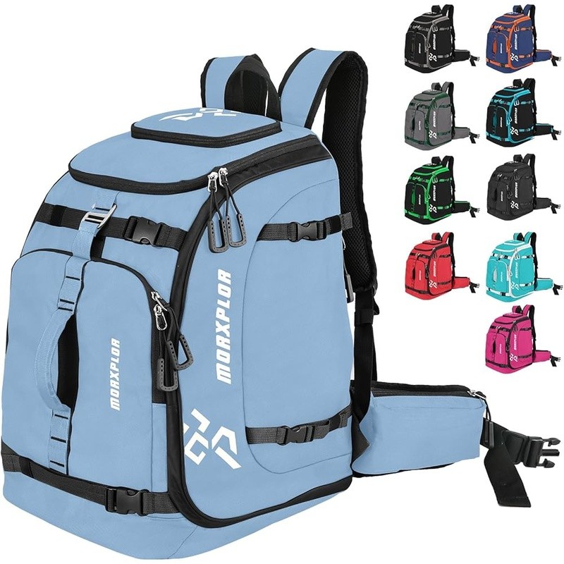 Ski Boot Bag Waterproof Durable Backpack W/ Drain Holes & Extra Pockets New