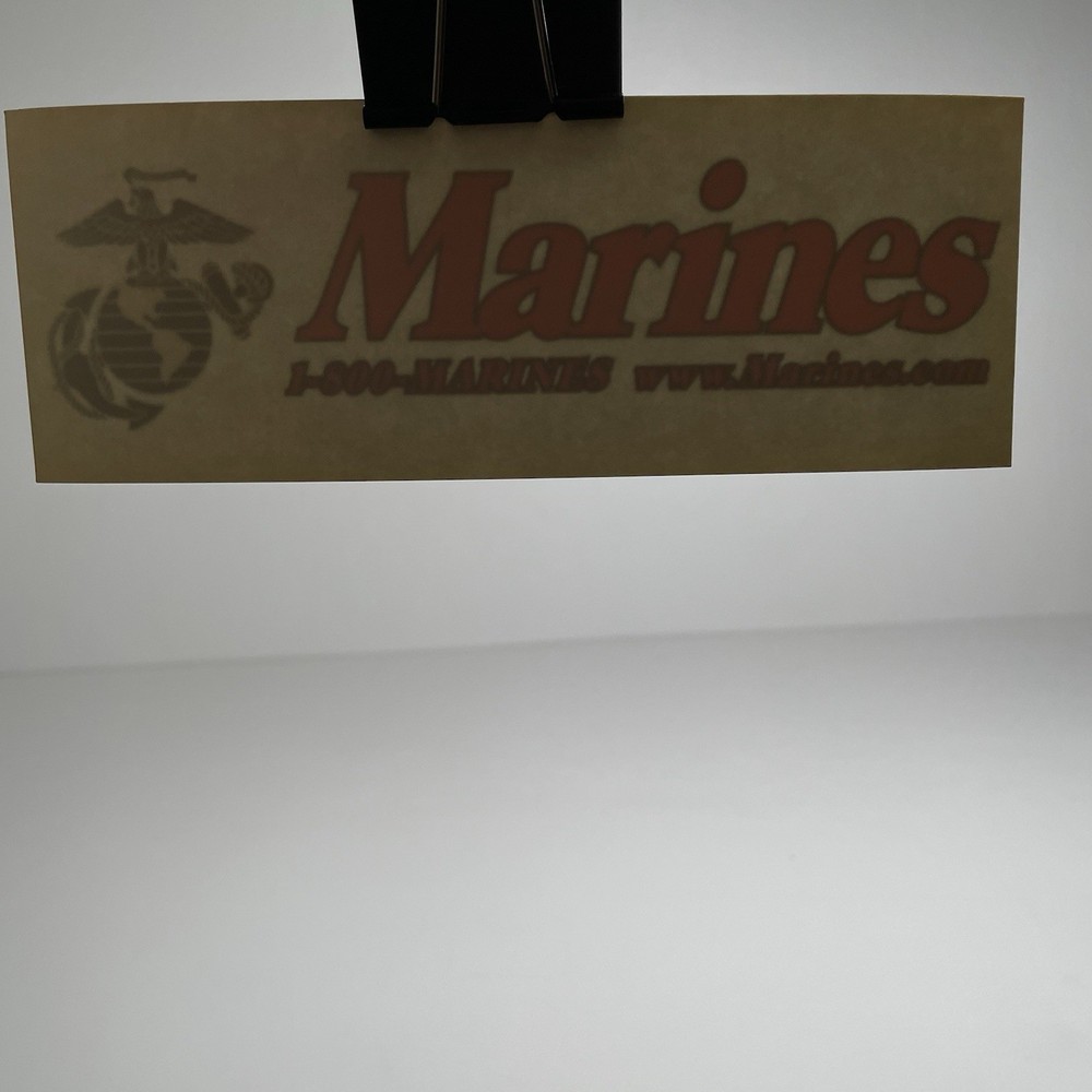 Vintage Marines Window Decal 8x3"