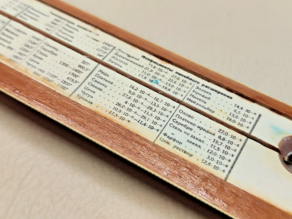 VINTAGE LOGARITHMIC RULER 1962. Soviet Slide Rule Calculator USSR with Case