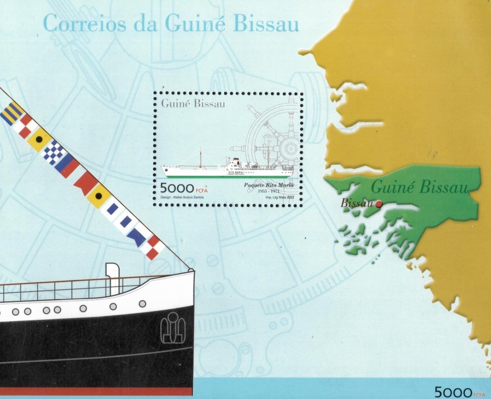 Guinea-Bissau 2002 - Ships - Souvenir Stamp Sheet - MNH