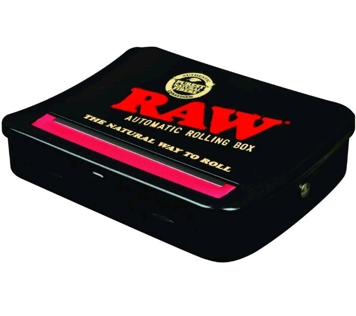 RAW 79Mm Adjustable Automatic Cigarette Rolling Box (RED)