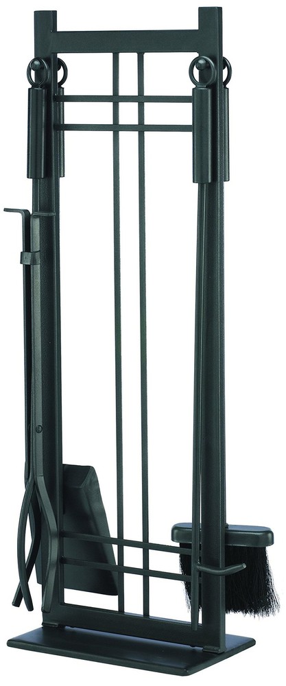Preston Fireplace Toolset, Vintage Iron Finish, 5 Piece - FA016TA