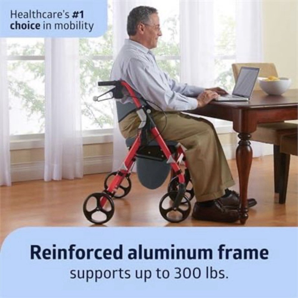 Medline Rollator Walker with Seat – FSA/HSA Eligible