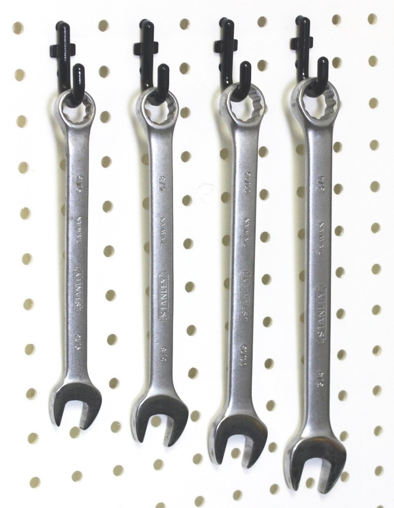 Locking Pegboard Hooks - 100 pk. Flex-Lock J for Peg Board Tool Organizer - A...