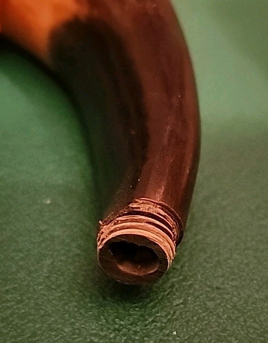 Vintage Black Powder Horn Flask Muzzleloading Hunting, No End Caps