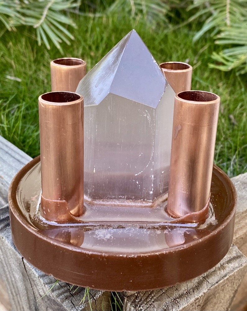 Orgone Cloudbuster with Selenite Tower & Copper Pipe