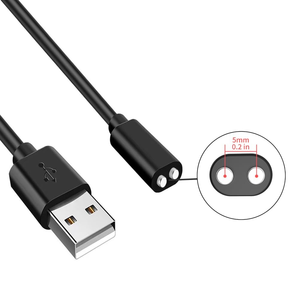 5mm Magnetic USB DC Charger Cable, 2.7ft Replacement Charging Cord for Black