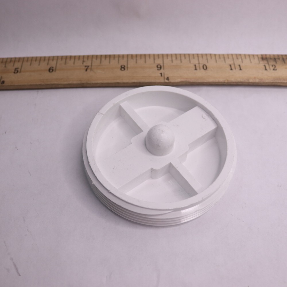 Countersunk Cleanout Plug With Ins PVC White 3" P49930