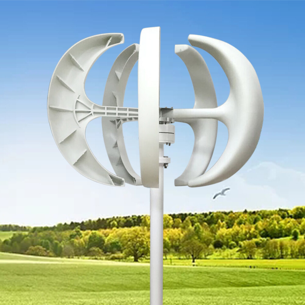Lantern Wind Turbine Generators 5-Blade Vertical Axis Power Generator W/ Control