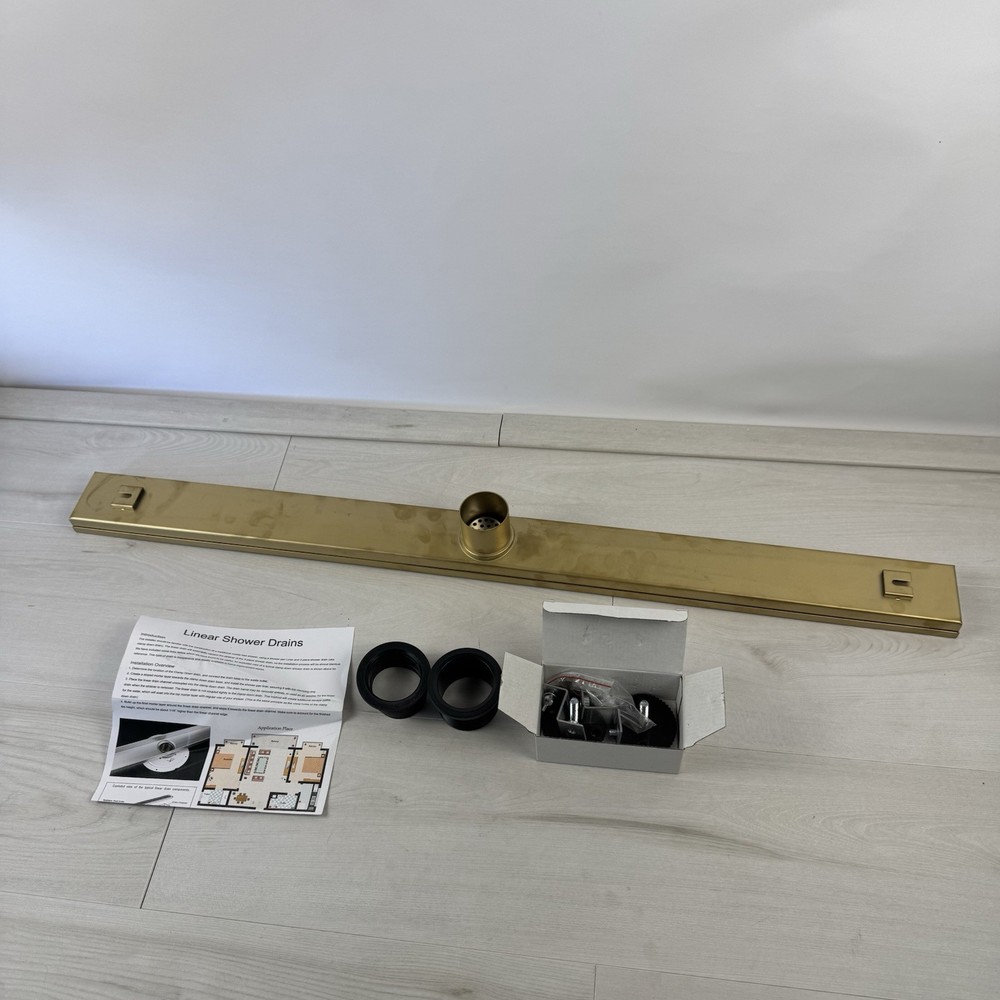 36 Inch Linear Shower Drain Rectangular Floor Drain with Accessories Square Hole