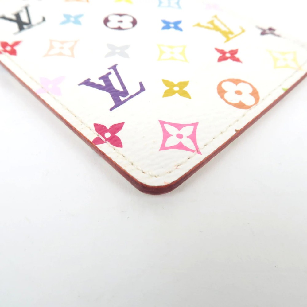 Louis Vuitton Monogram Multicolore Etui Miroir Compact Mirror Blanc M92651 Auth