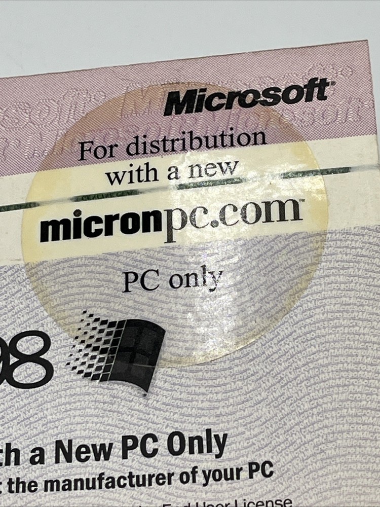 Vintage Microsoft Windows 98 Getting Started PC Book Manual Booklet For Micronpc