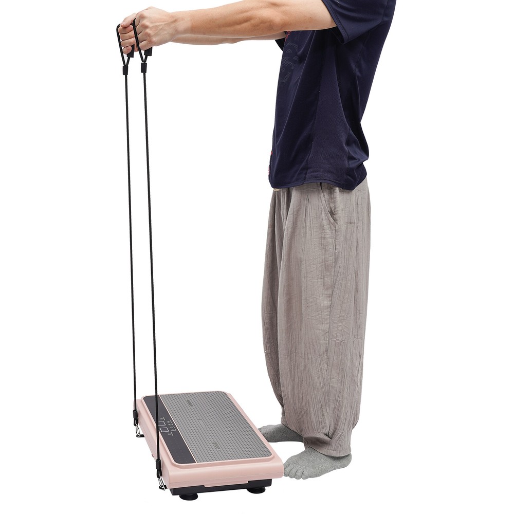 200W Vibration Plate Exercise Machine Whole Body Exercise Remote Control Pink