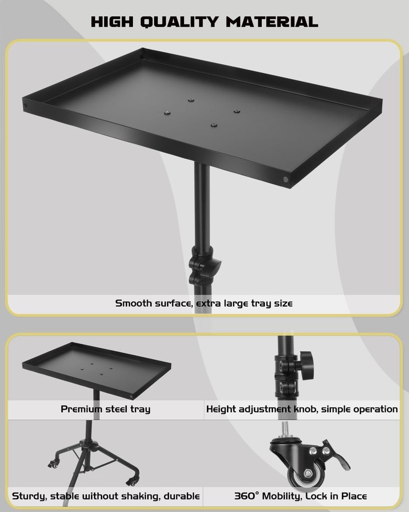 Rolling Tool Cart with Phone Stand, Portable Work Table Mobile Service