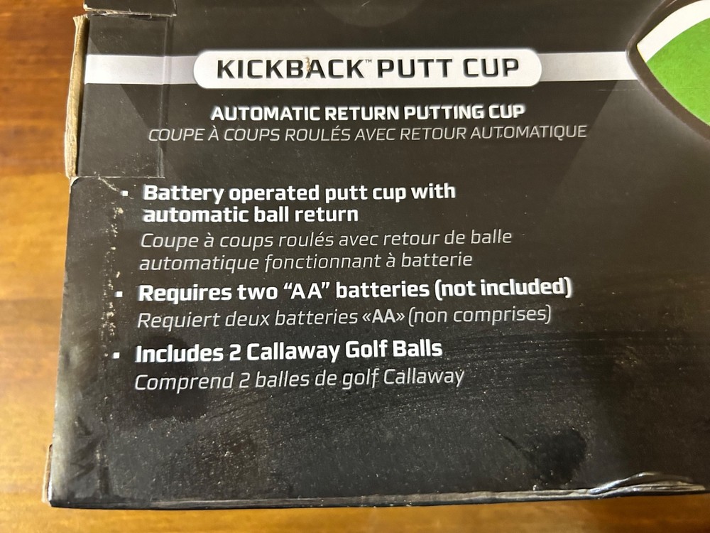 Callaway Kickback Putt Cup Battery Op 2 Balls Indoor Practice 2014