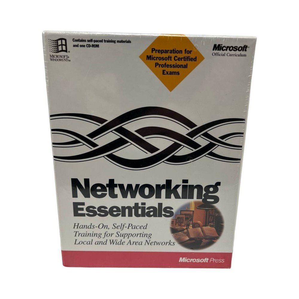 NEW Microsoft Networking Essentials 1996 1st Edition Book & CD Sealed!