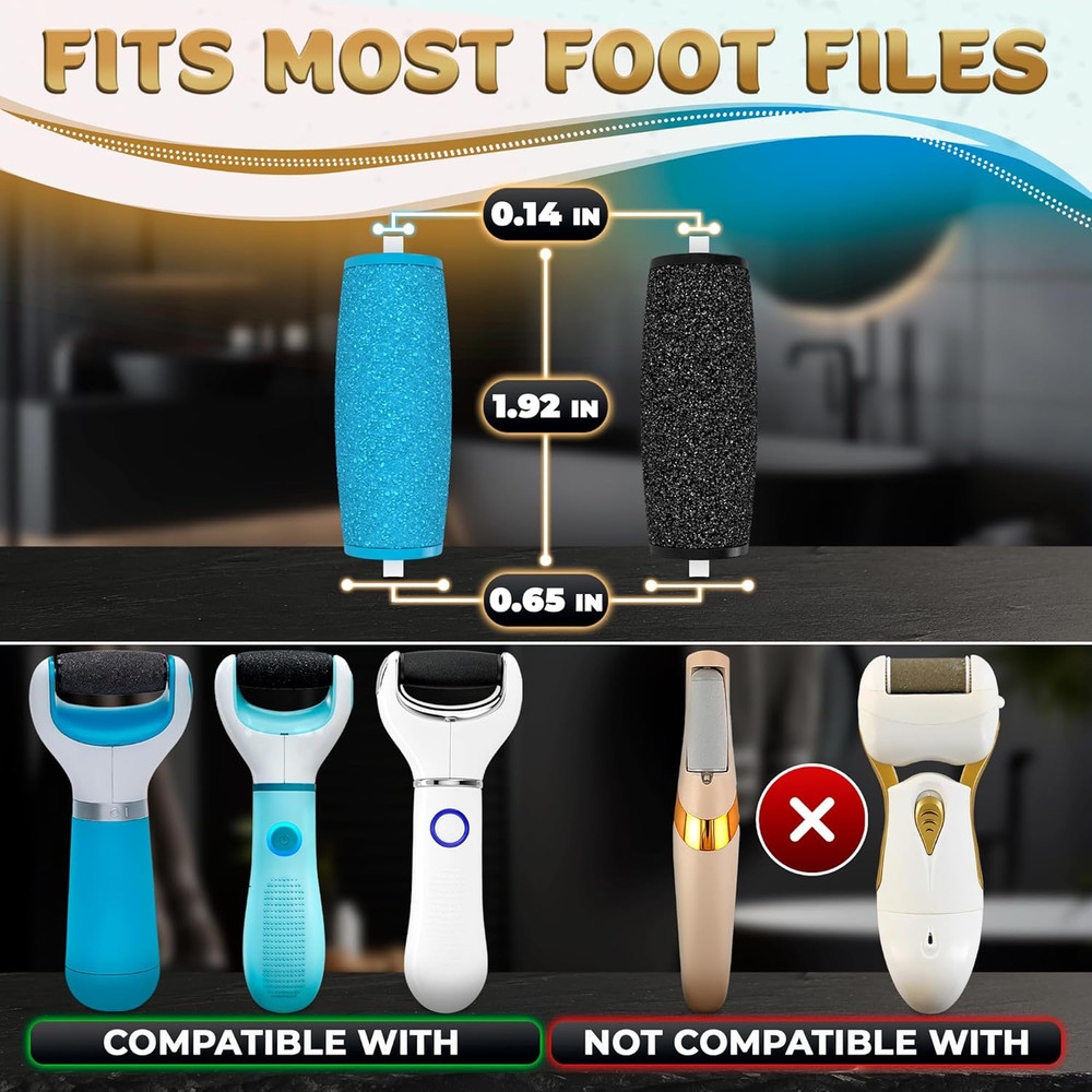 11 Pcs Replacement Rollers for Electric Foot Callus Remover Tool - 7 Extra Coars