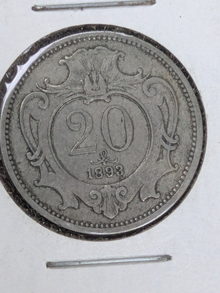 Austria KM2803 20Heller 1893