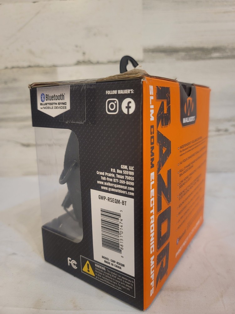 Walkers Razor Electronic Comm Muff with Bluetooth - GWP-RSEQM-BT