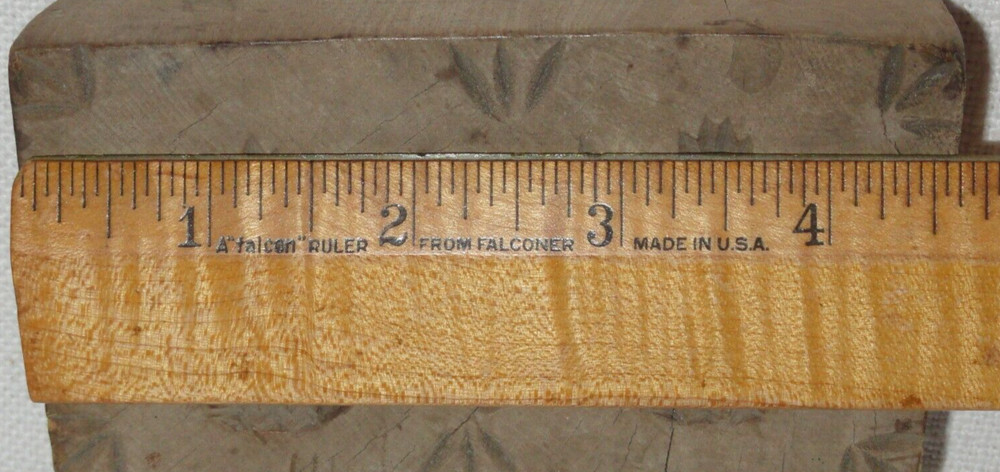 Primitive Wood Butter Mold/Stamp ~ Rectangle ~ Double Pineapples