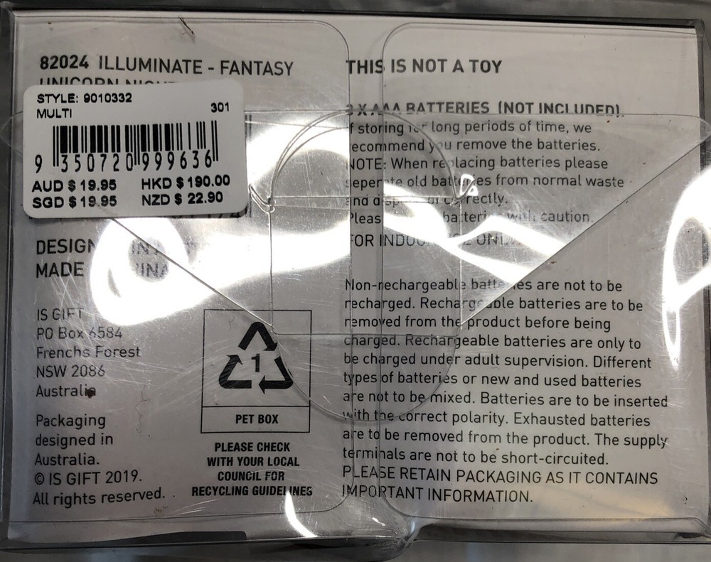 Illuminate Fantasy Unicorn Night Light - Colour Changing