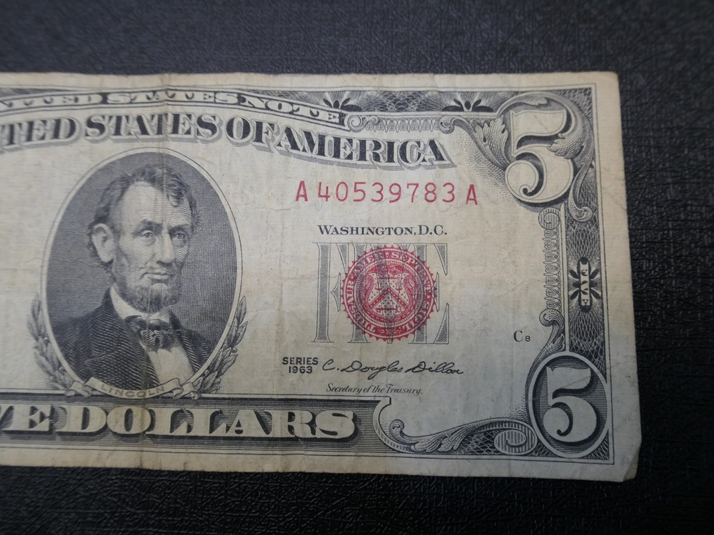1963 $5 Dollar Red Seal