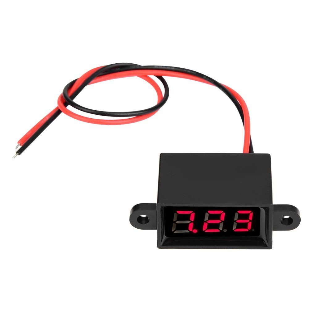 Red LED Voltmeter, Digital Display, Tester, Miniature, Voltage, Font Backlight