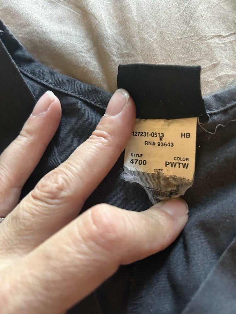 Unisex Cherokee Workwear Solid Charcoal Scrub Set Size Medium?