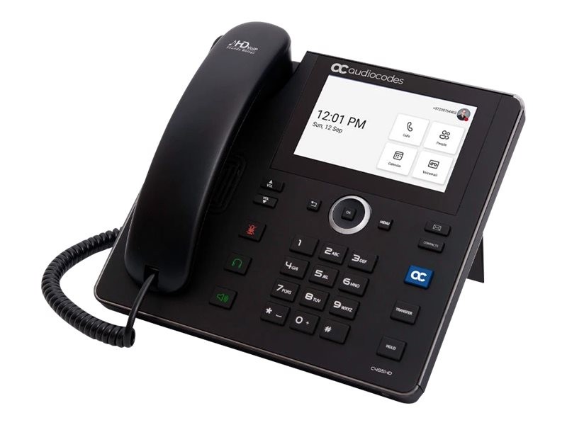 ^ AudioCodes C455HD - VoIP phone (with Bluetooth interface with caller ID)