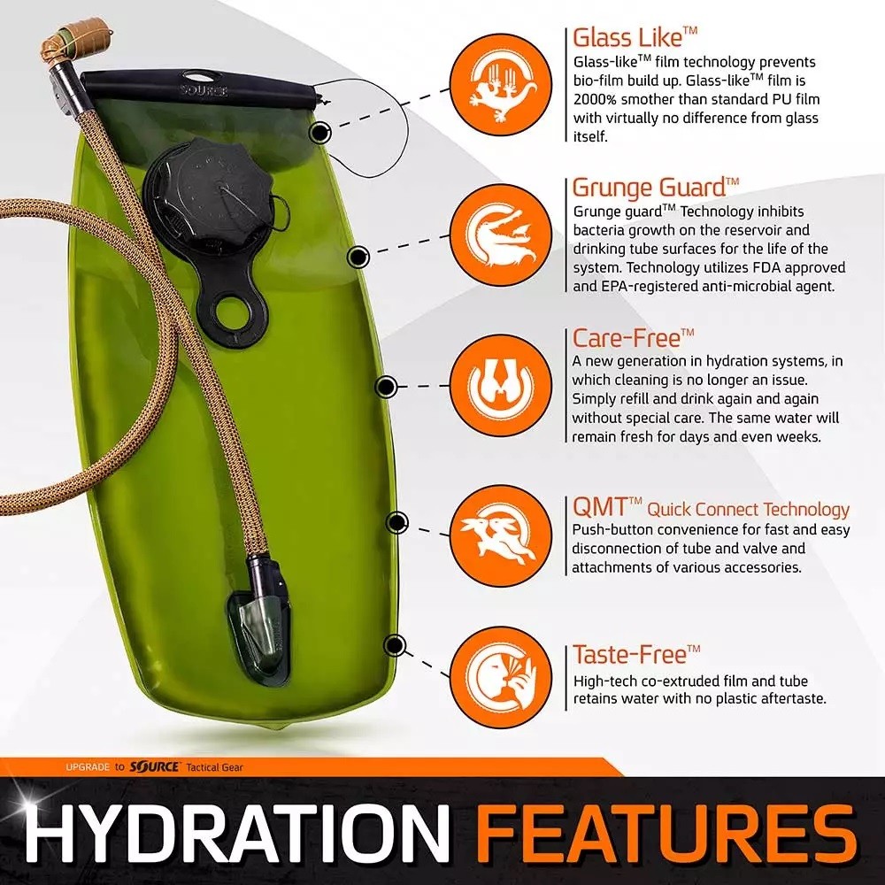 Source Tactical WXP 3L (100 oz) Hydration Bladder