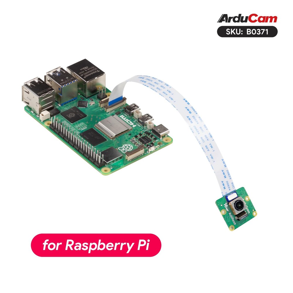 IMX519 Autofocus Camera Module for Raspberry Pi 16MP AF Pi Camera Sensor