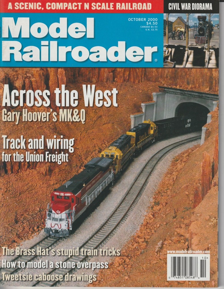 MODEL RAILROADER  OCTOBER 2000 Magazine - BACK ISSUE