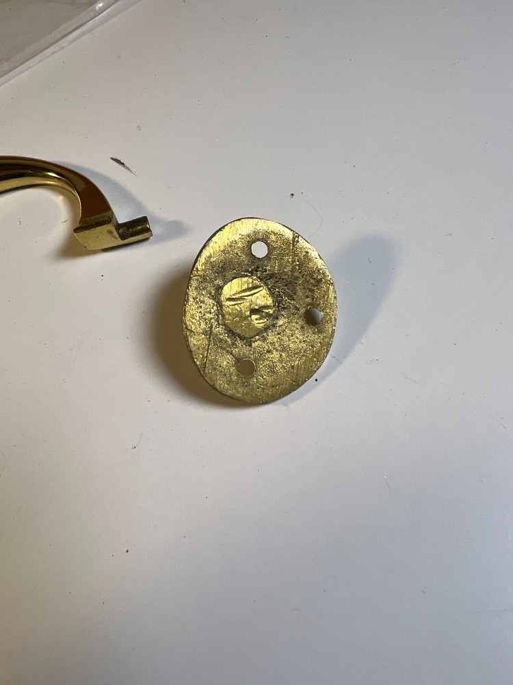 Antique Solid Brass Folding Chest Handle Drop Pull 6.5” Marine Campaign Trunk