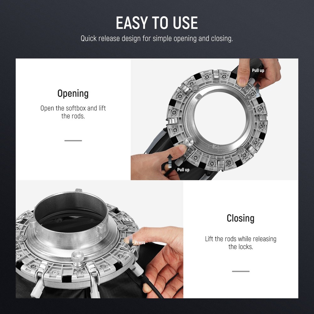 NEEWER NS21PD 18" Octa Softbox - Bowens Mount w/ Grid & Diffuser