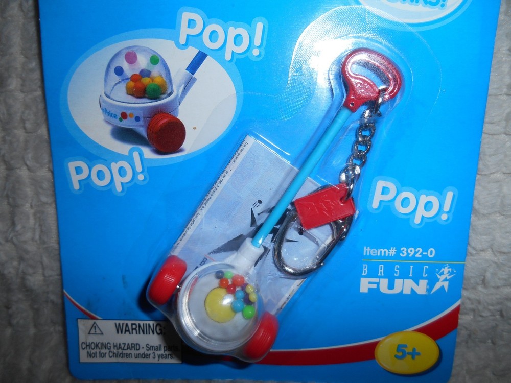 FISHER PRICE CORN POPPER KEYCHAIN BASIC FUN 2000 ITEM #392-0 Really Works NEW