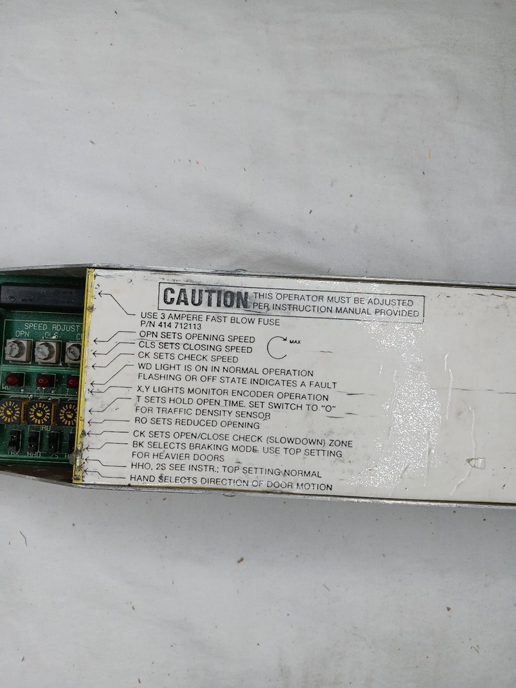 Stanley Duraglide Operator Microprocessor Control