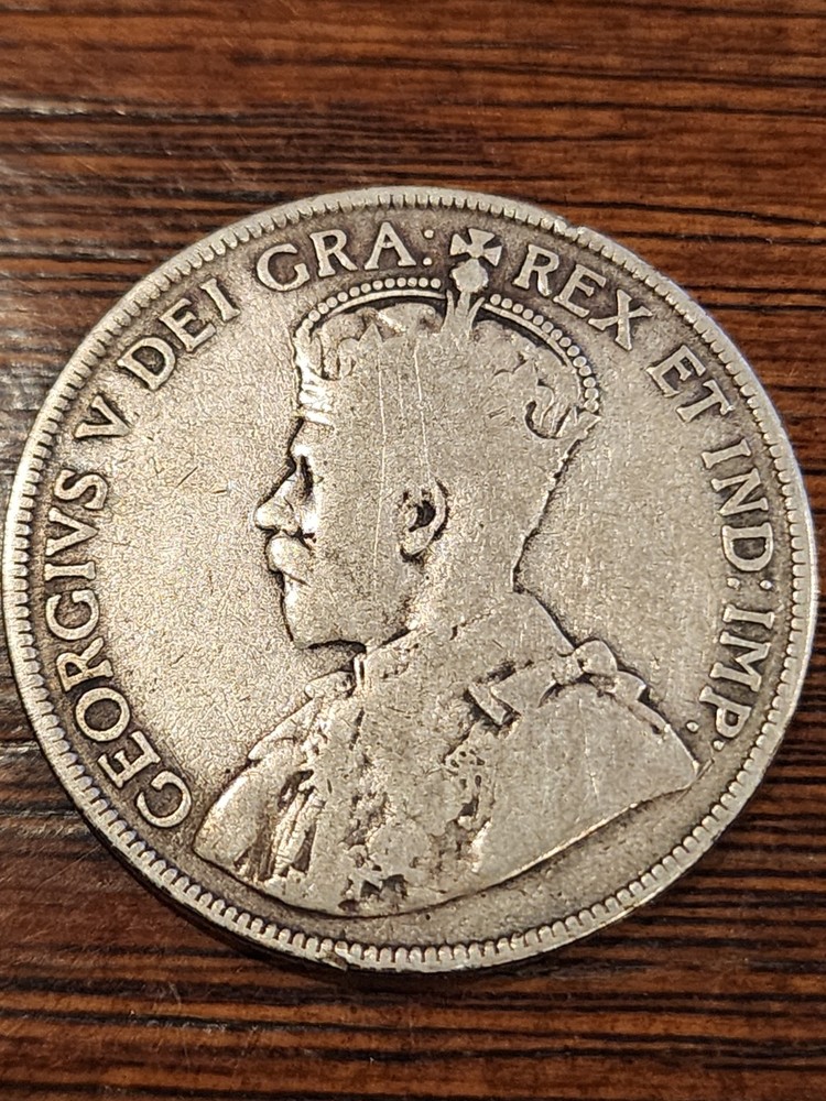 1916 Canada 50 Cents Silver Coin