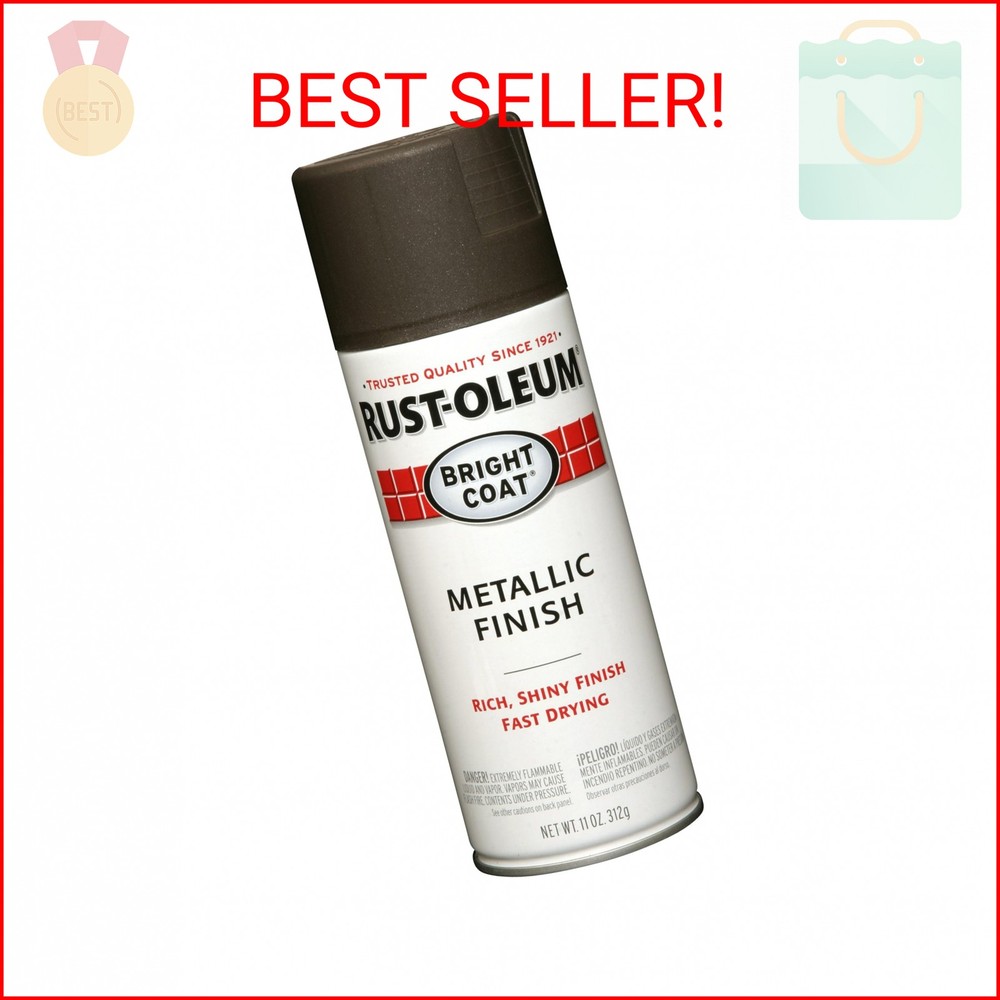 Metallic Dark Bronze Spray Paint - Rust-Resistant, 11 Oz
