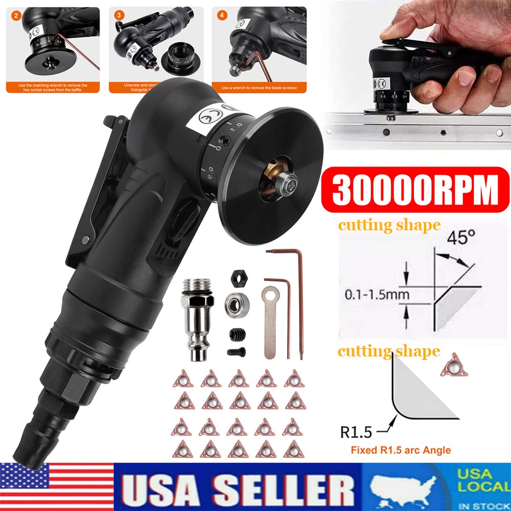 1/4"Pneumatic Chamfering Machine Handheld Grind Tool Deburring Trimming Beveling