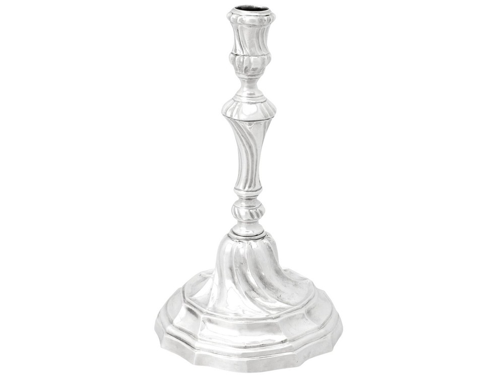 Antique Spanish Silver Candlestick Circa 1820 409g